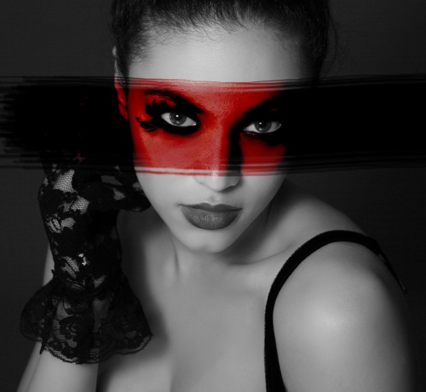 Red, photography, makeup, gecko studios, deborah selwood